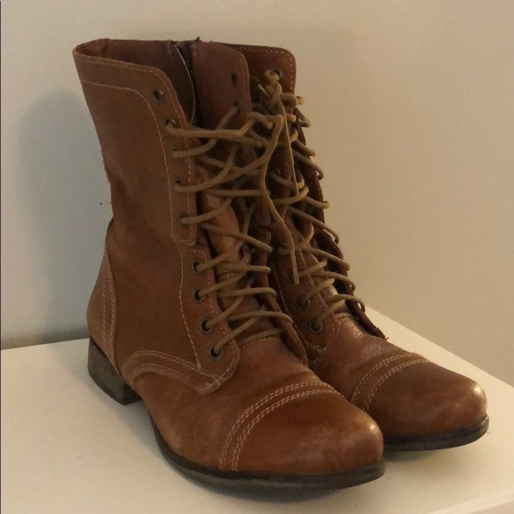 Steve Madden Leather Combat Boots